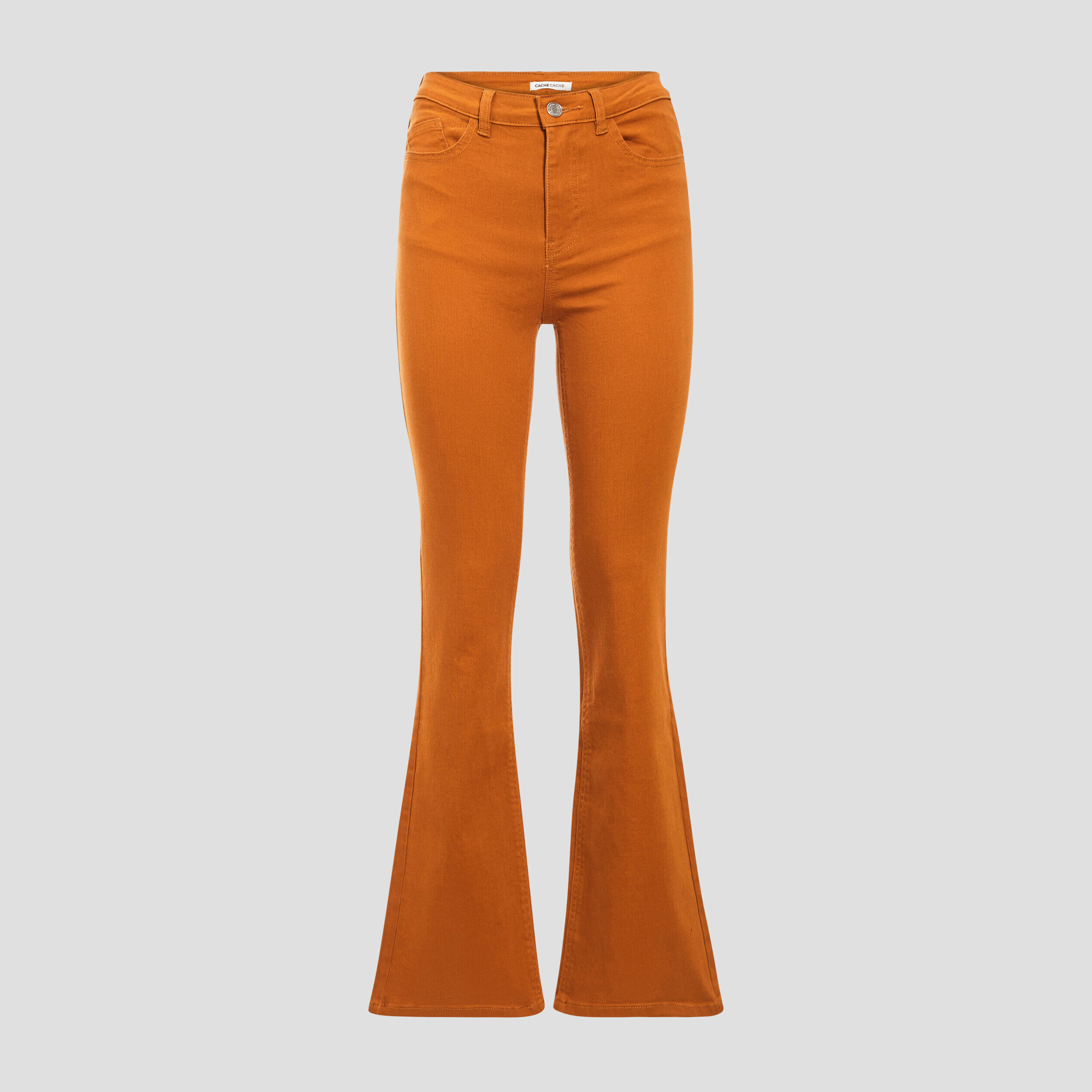 Jeans flare taille haute camel femme | Cache Cache