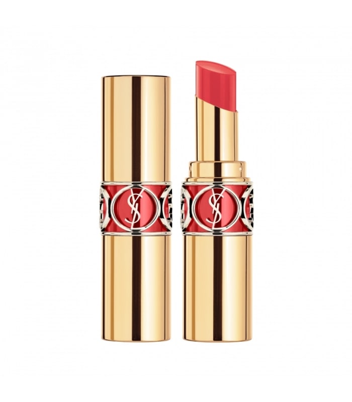 YVES SAINT LAURENT-ROUGE VOLUPTÉ SHINE -Une brillance à porter. Des couleurs fraîches
