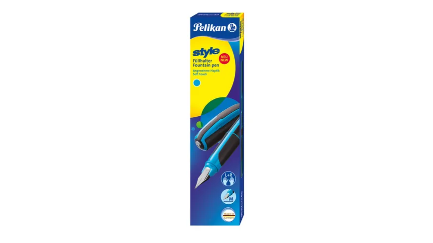 Pelikan Füllhalter Style neonblau