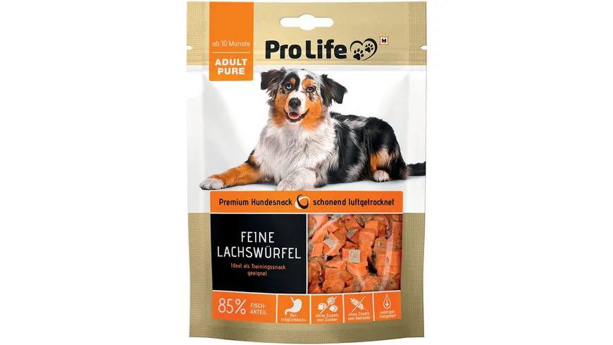 ProLife Hundesnack Feine Lachswürfel 80 g