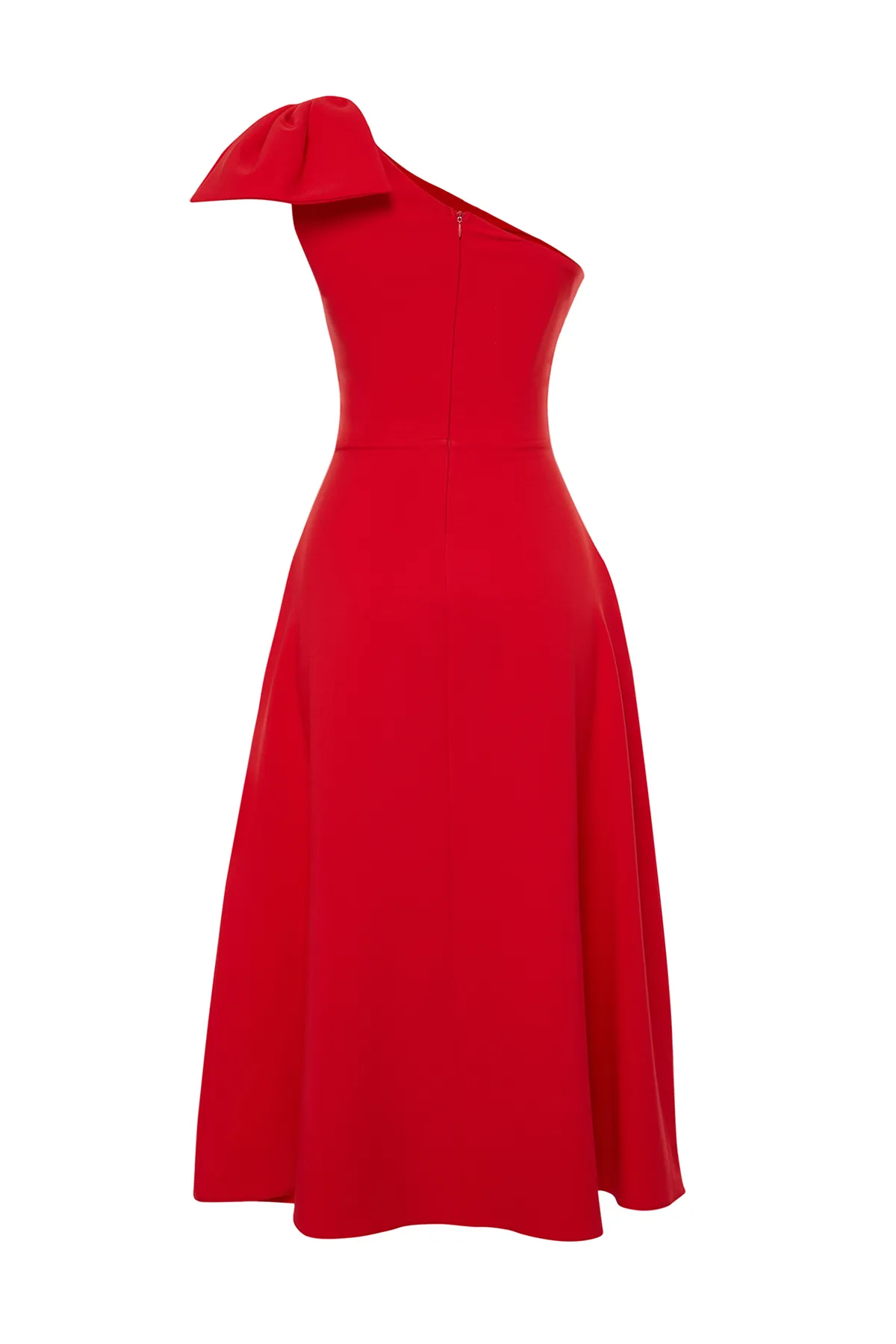 Trendyol Collection  Stilvolles rotes Abendkleid mit Schleifendetail