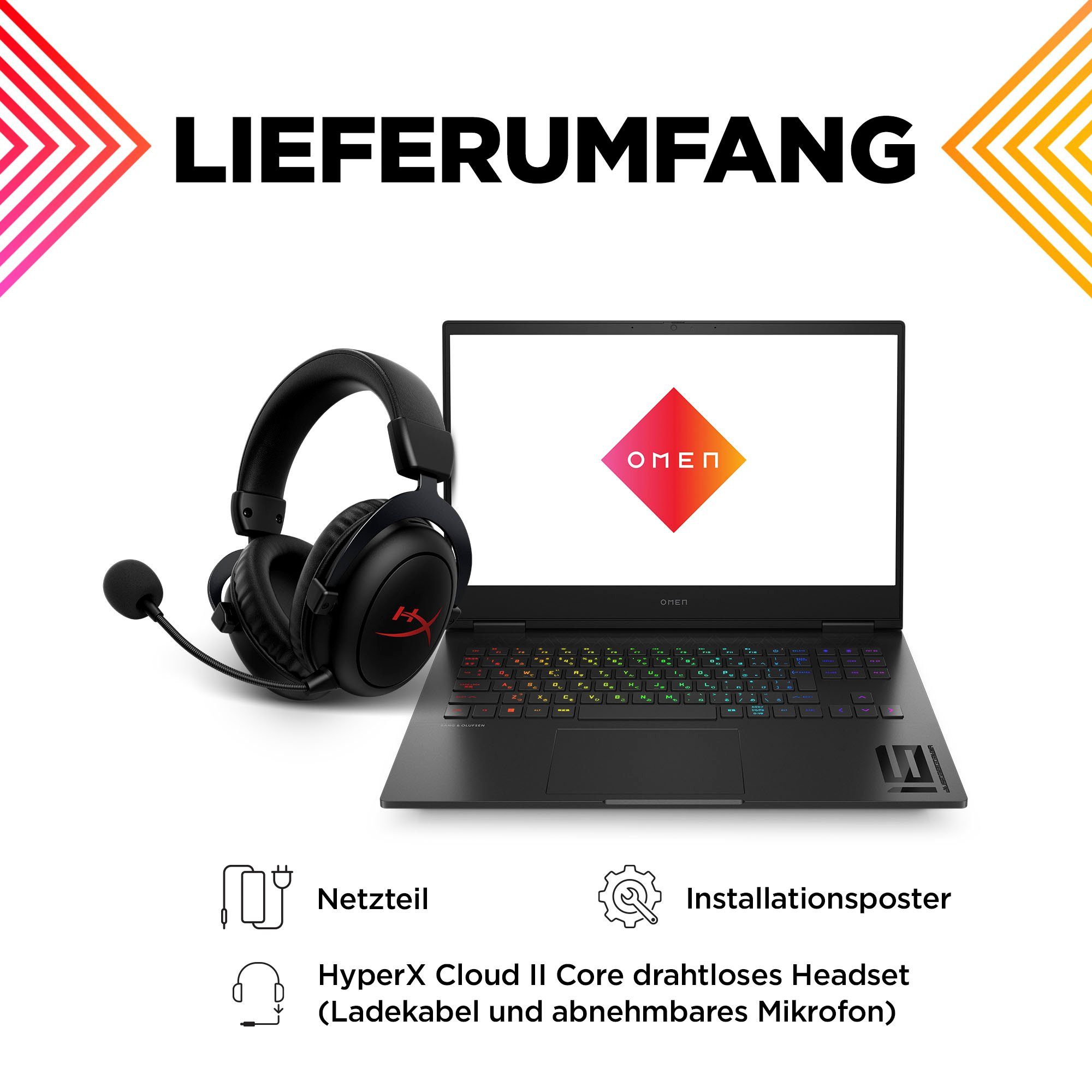 HP Omen 16-wf0075ng Gaming-Notebook (40,9 cm/16,1 Zoll, Intel Core i7 13700HX, GeForce RTX 4070, 512 GB SSD)