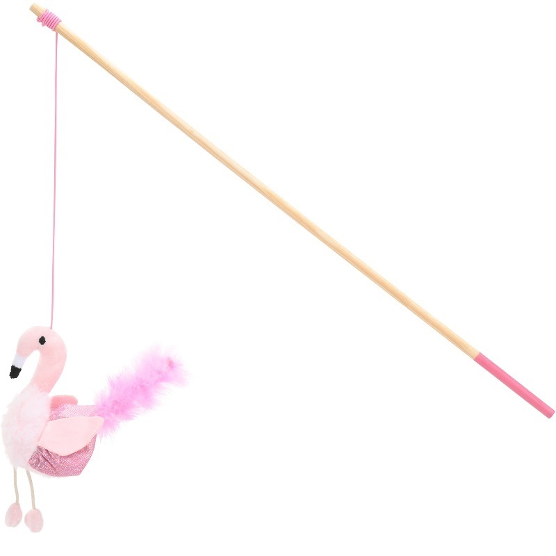AniOne Katzenangeln AniOne Katzenangel Flamingo mit Federn