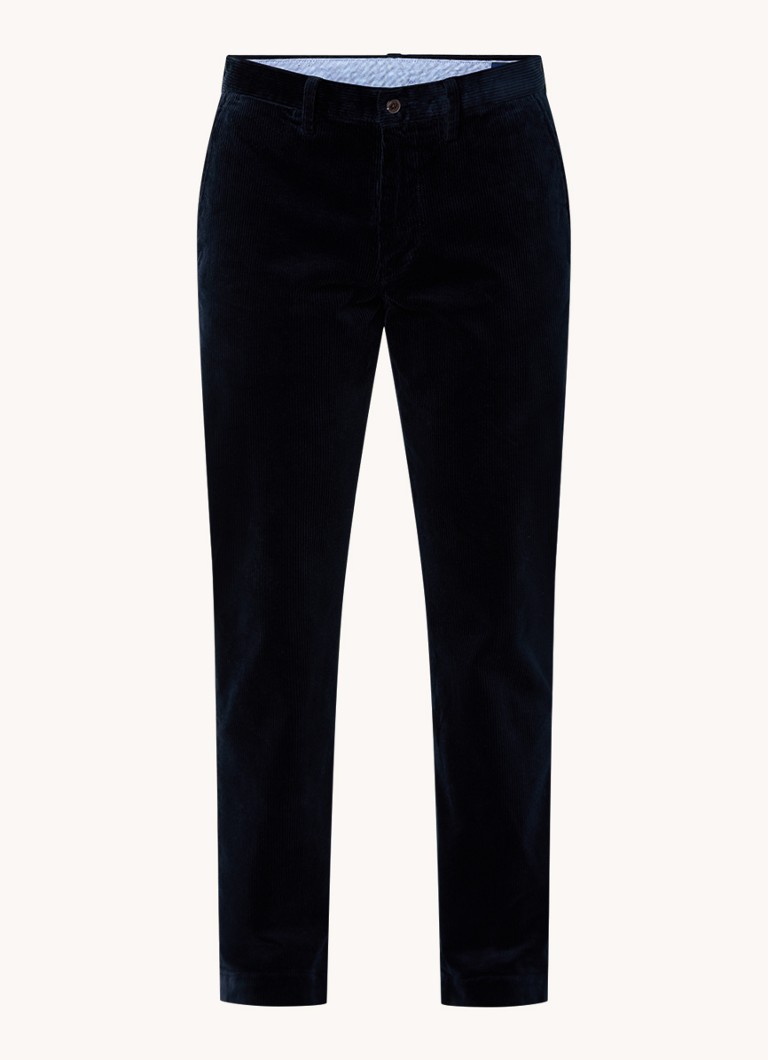 Pantaloni chino slim fit din catifea reiată Ralph Lauren cu buzunare laterale