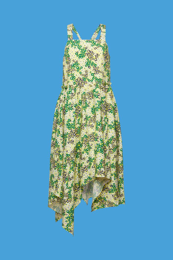 Florales Midikleid mit gerafften Details