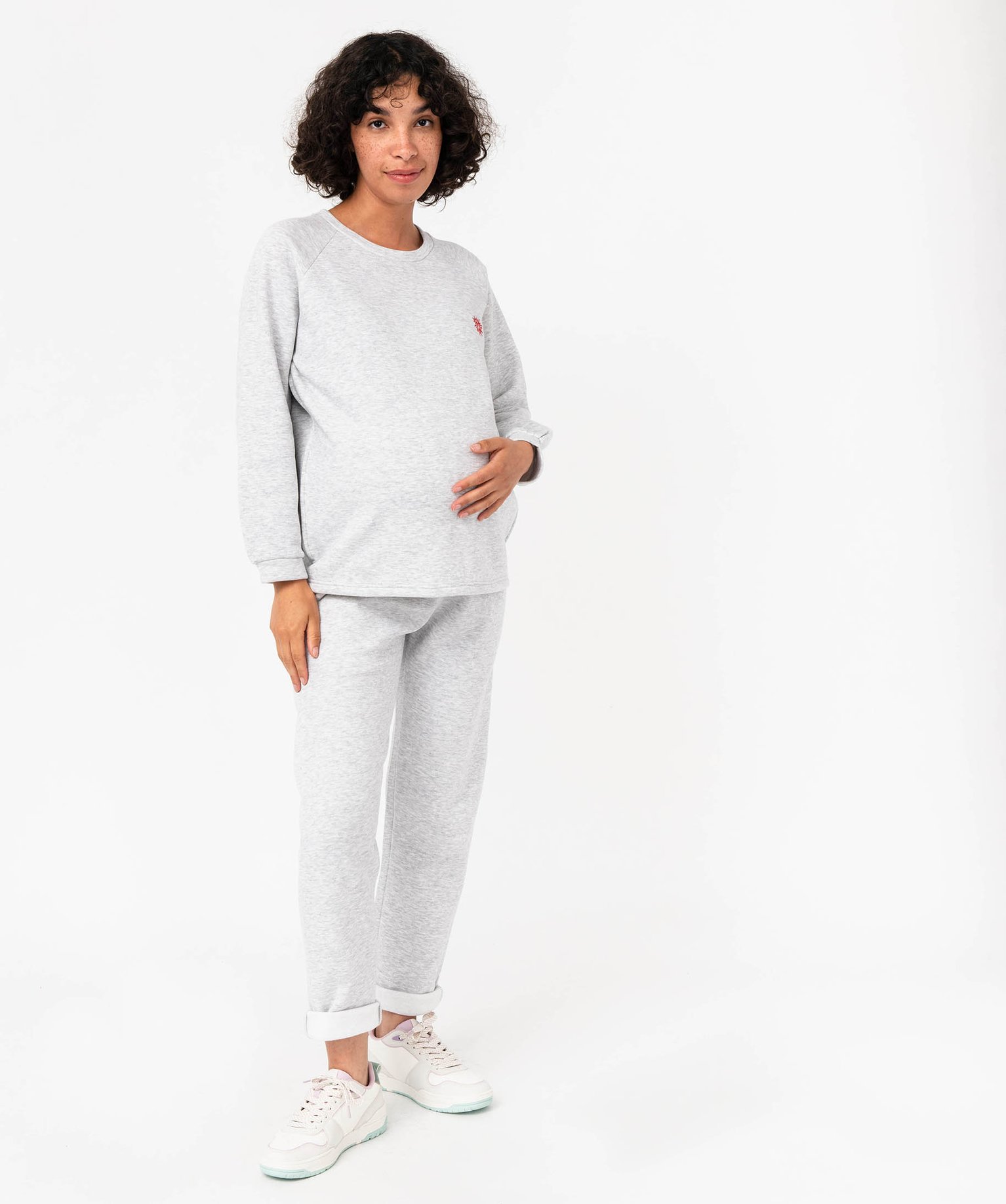 Sweat femme spécial maternité gris | GEMO