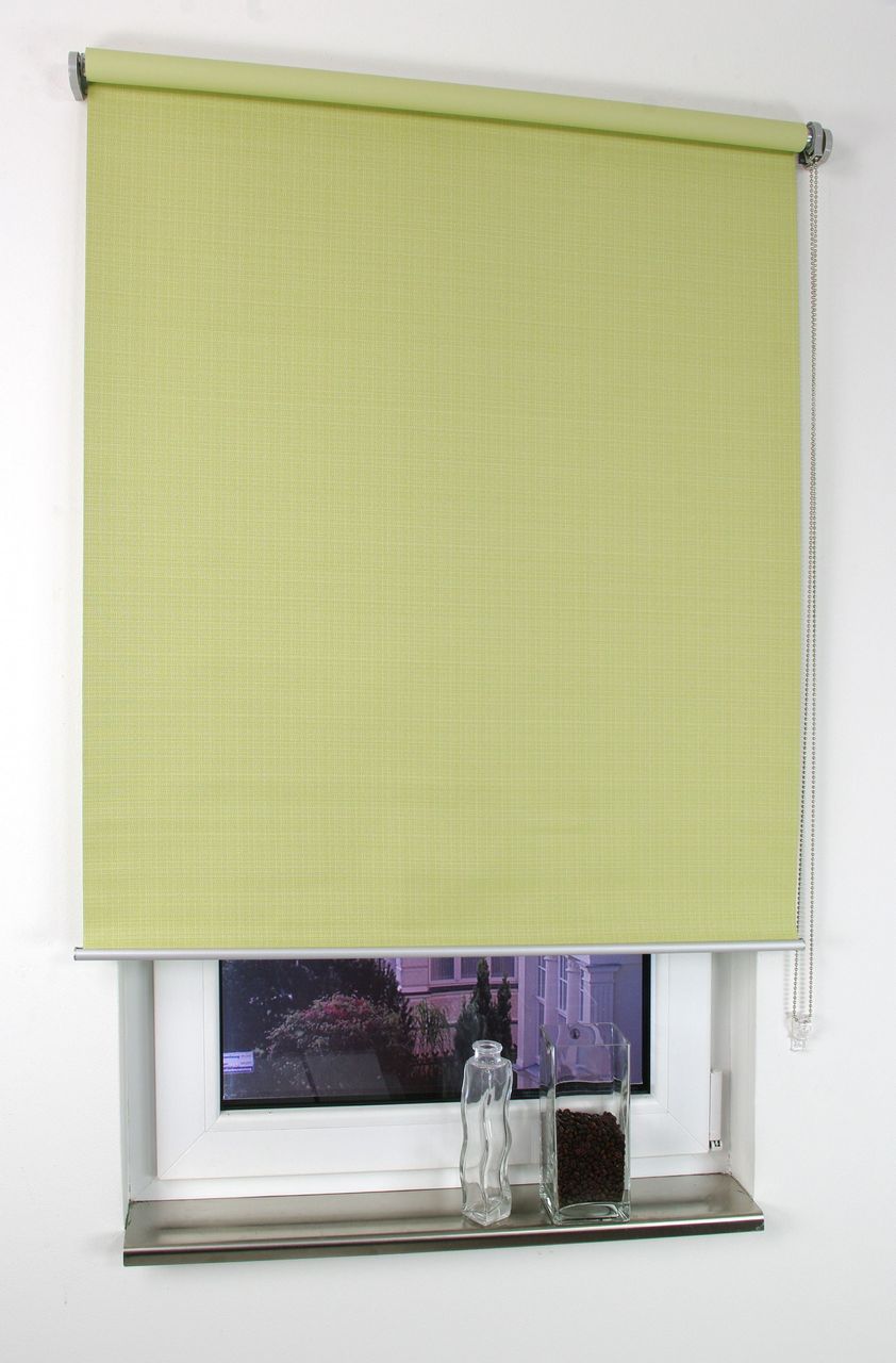 Bella Casa Rollo, Seitenzugrollo Verdunkelung, 175 x 100 cm, Struktur grün