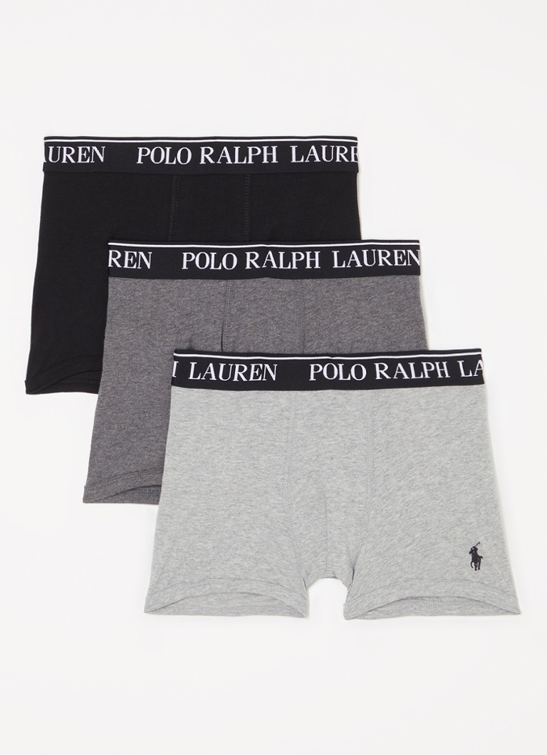 Set de 3 perechi de boxeri Ralph Lauren cu bandă cu logo în talie.