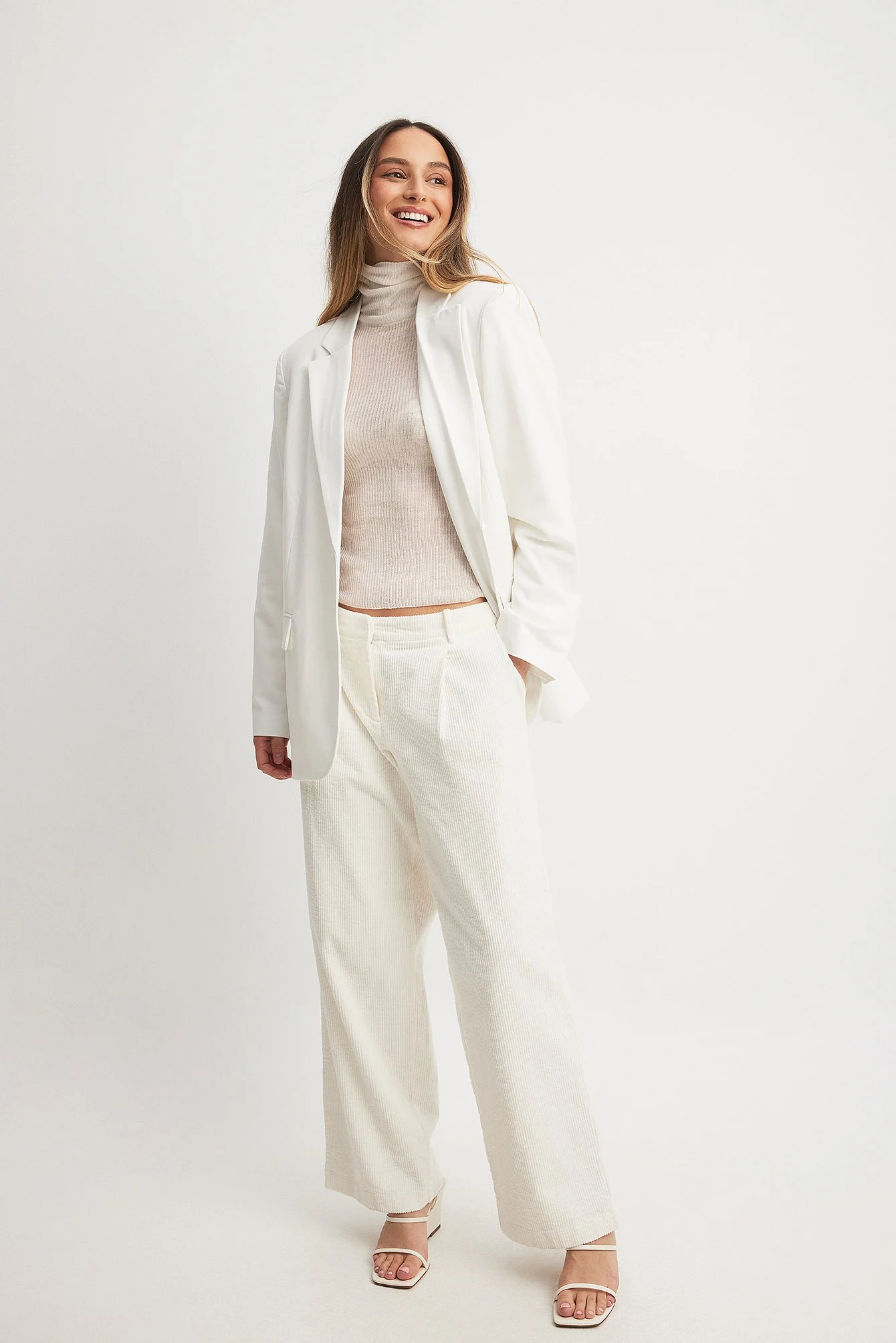 Oversize-Blazer mit einem Knopf