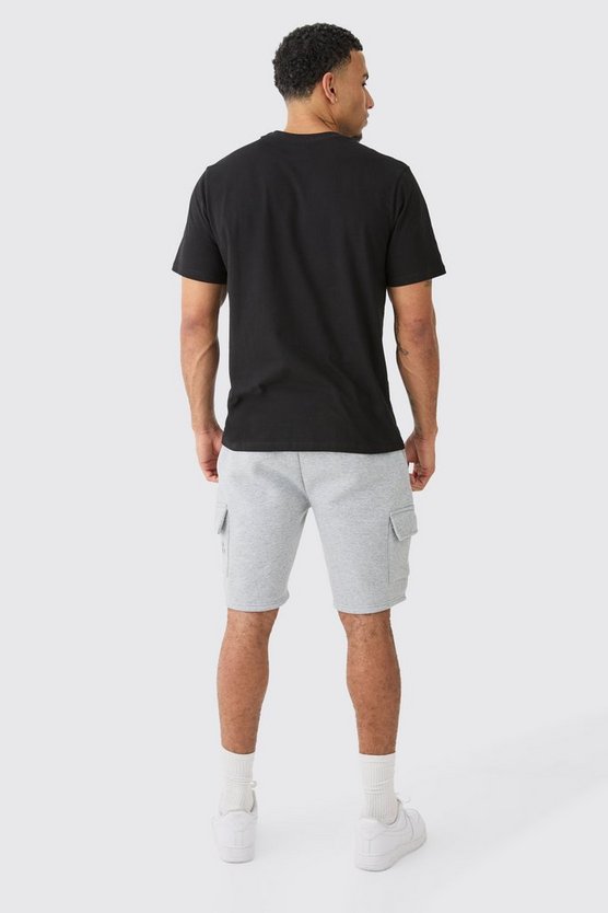 Lockere mittellange Man-Dash Cargo-Shorts