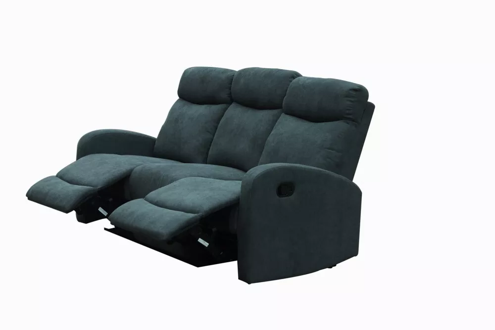 Happy Home Happy Home Relaxsofa-Set 3tlg. mit 5 Relaxfunktionen Dunkelgrau