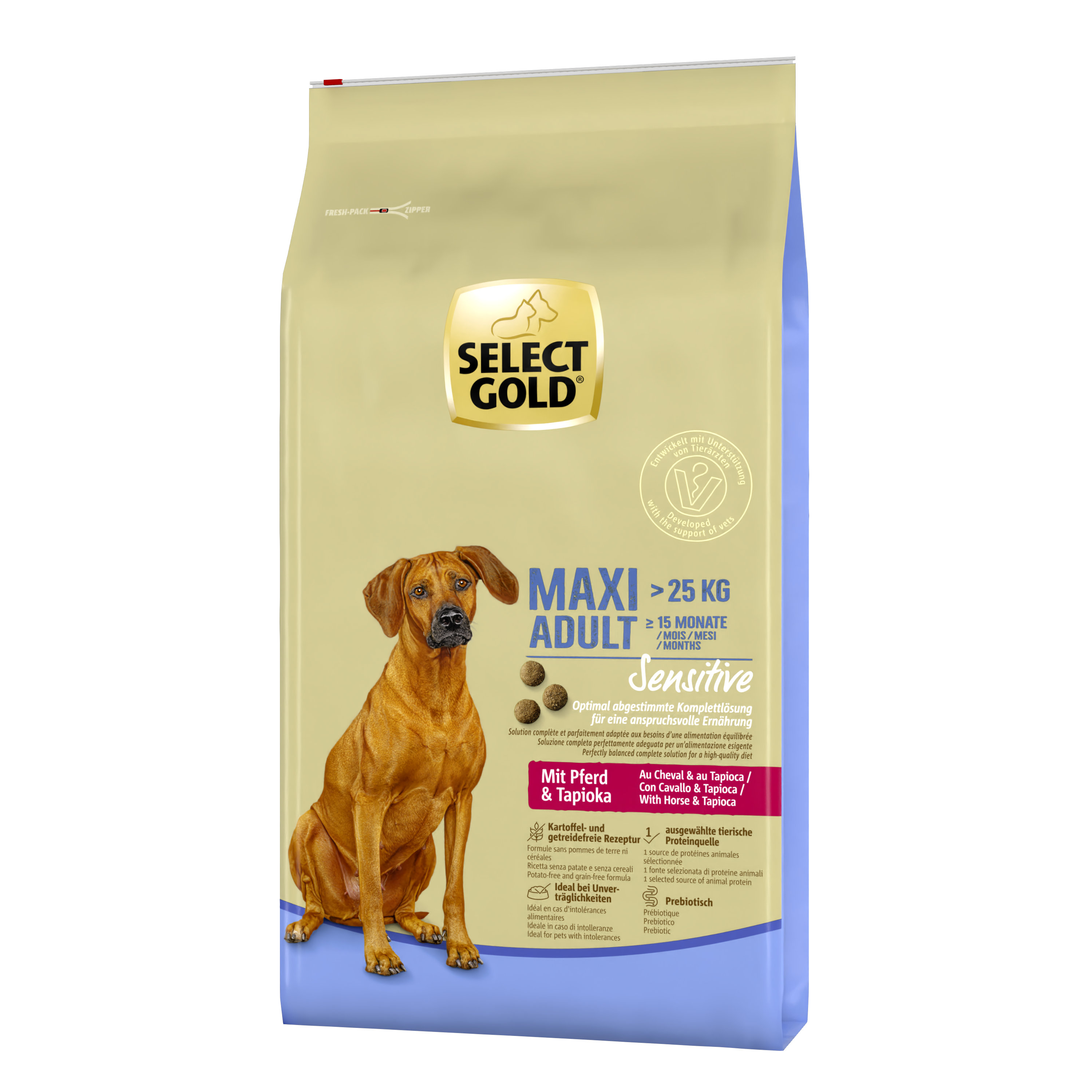 SELECT GOLD Hundetrockenfutter SELECT GOLD Sensitive Adult Maxi Pferd & Tapioka 12 kg