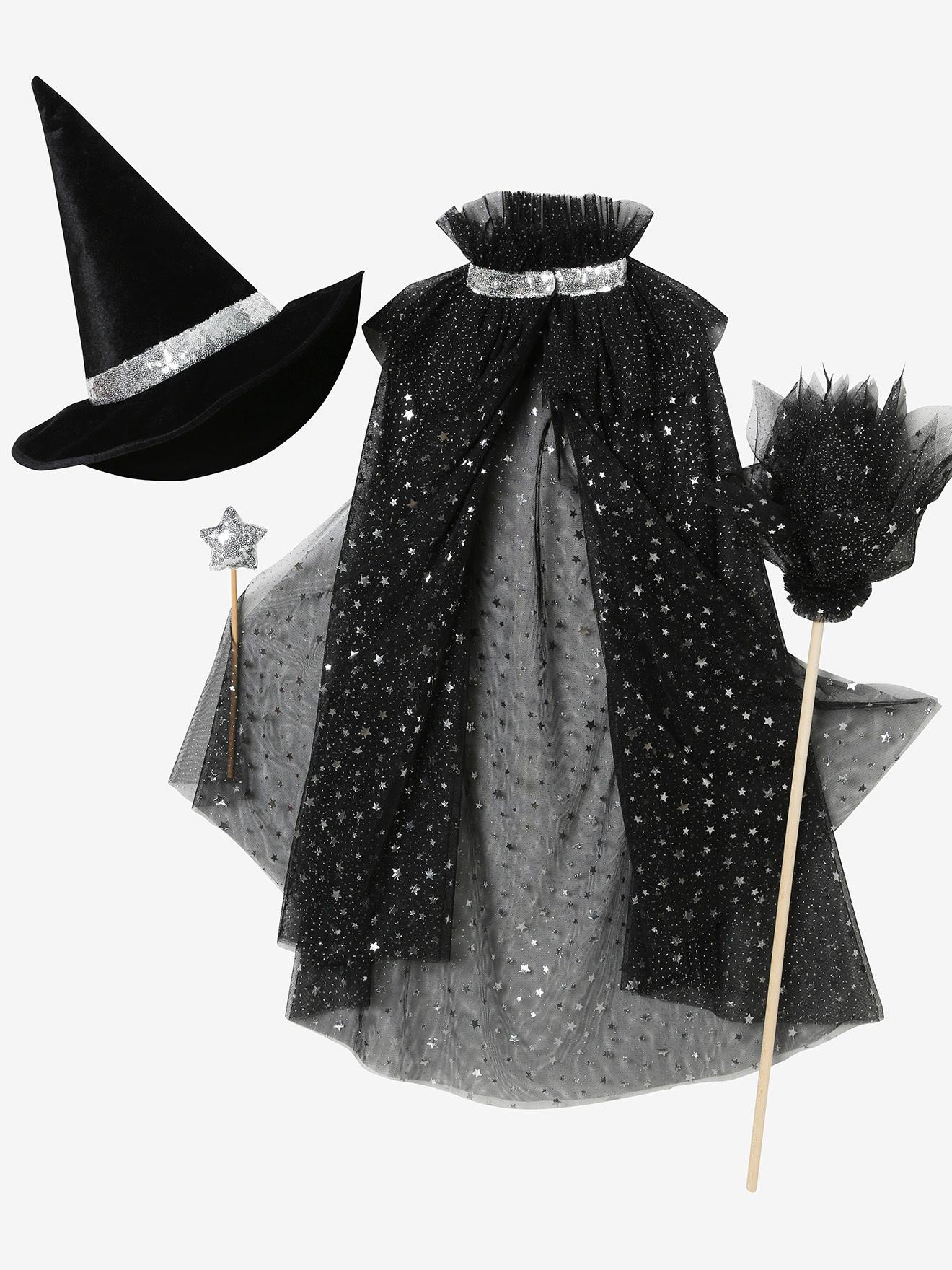 Set accessoires déguisement sorcière noir