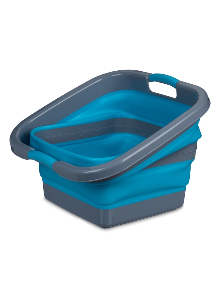 relaxdays Wäschekorb in Grau/ Blau - 40 l günstig kaufen onesize