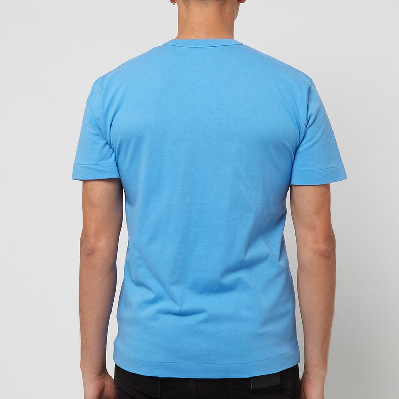 Comme des Garcons Play Blue Red Heart T-Shirt blue