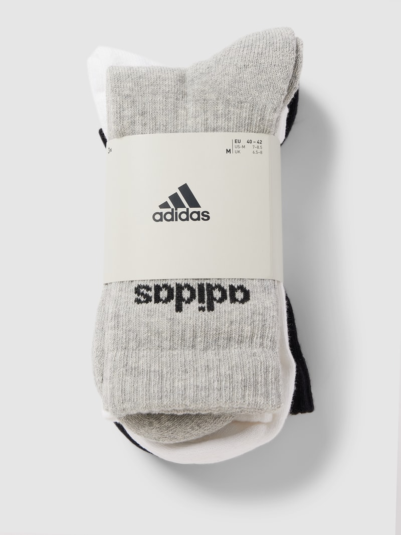 Socken mit Label-Details im 3er-Pack in mittelgrau meliert