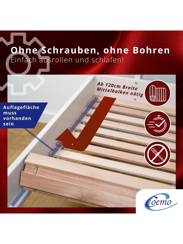 Coemo Rollrost DELUXE extrastabile Leisten in Natur günstig kaufen