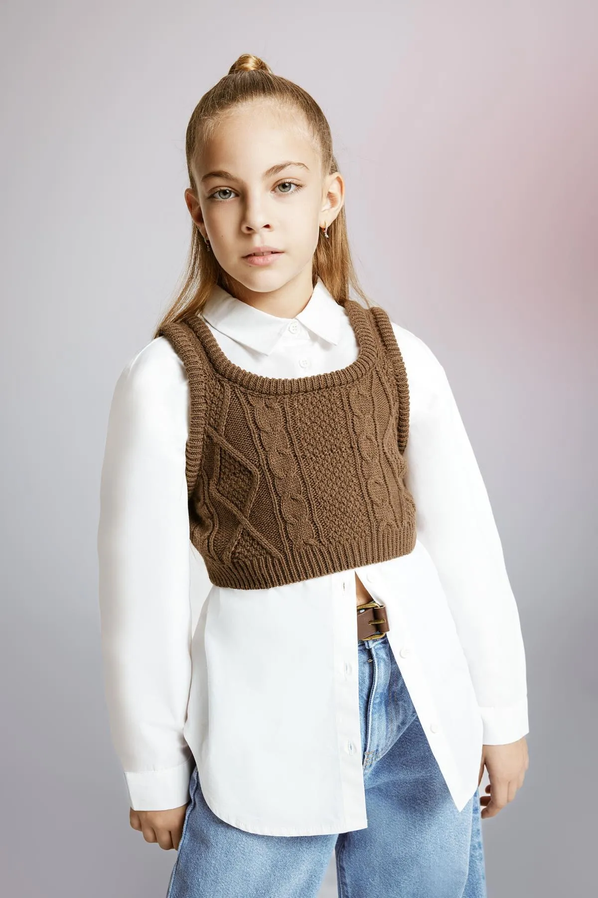 DeFacto  Mädchen-Strickpullover mit Trägern