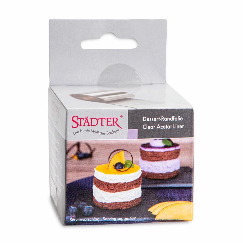 STÄDTER Speisering Dessert-Randfolie 5.5 cm x 20 m, Kunststoff