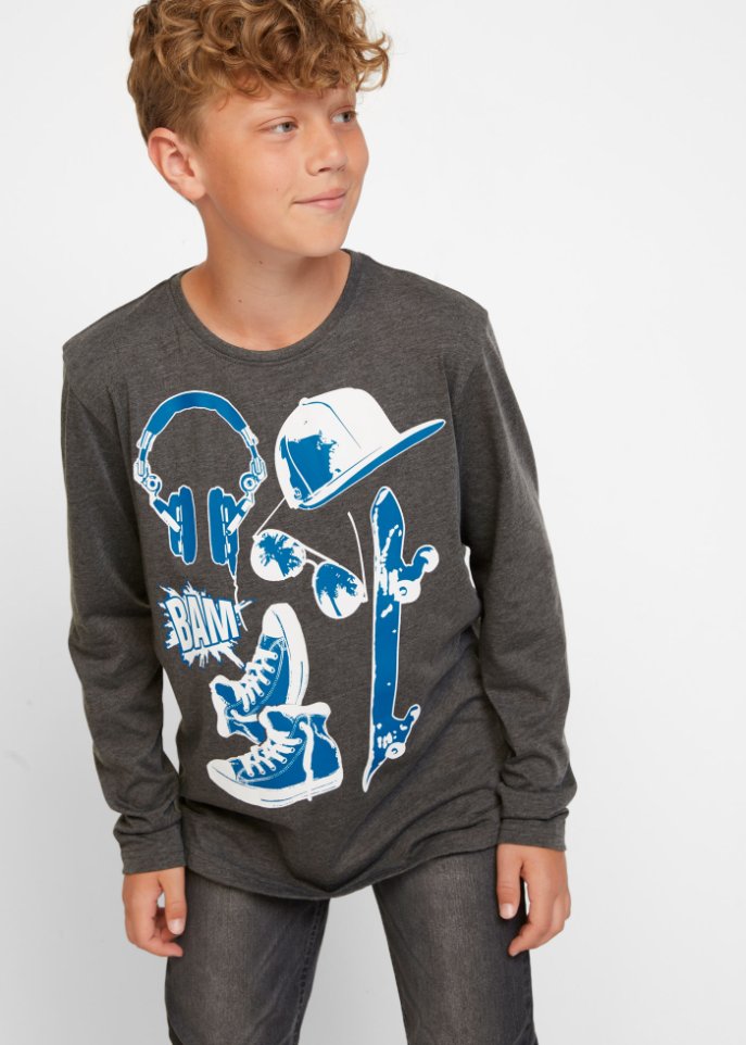 Jungen Langarmshirt aus Bio-Baumwolle (2er-Pack)