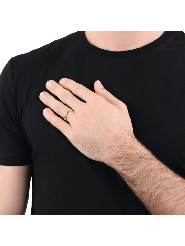 Amor Ring Edelstahl, IP Gold in Gold günstig kaufen