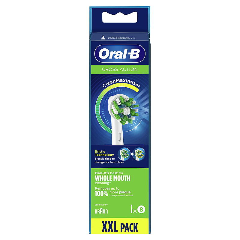 Oral-B Oral-B børstehoder 8-pk, Cross action xxl