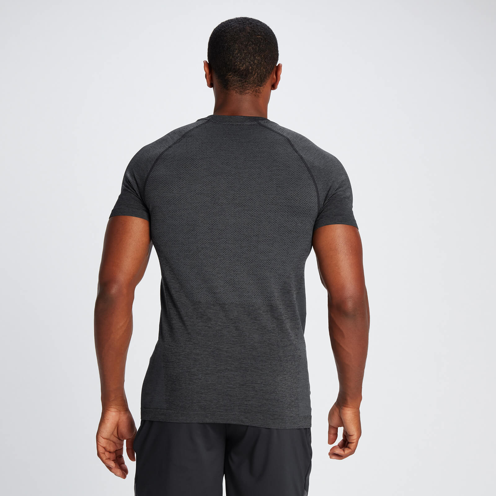 T-shirt sans coutures à manches courtes MP pour hommes – Noir chiné