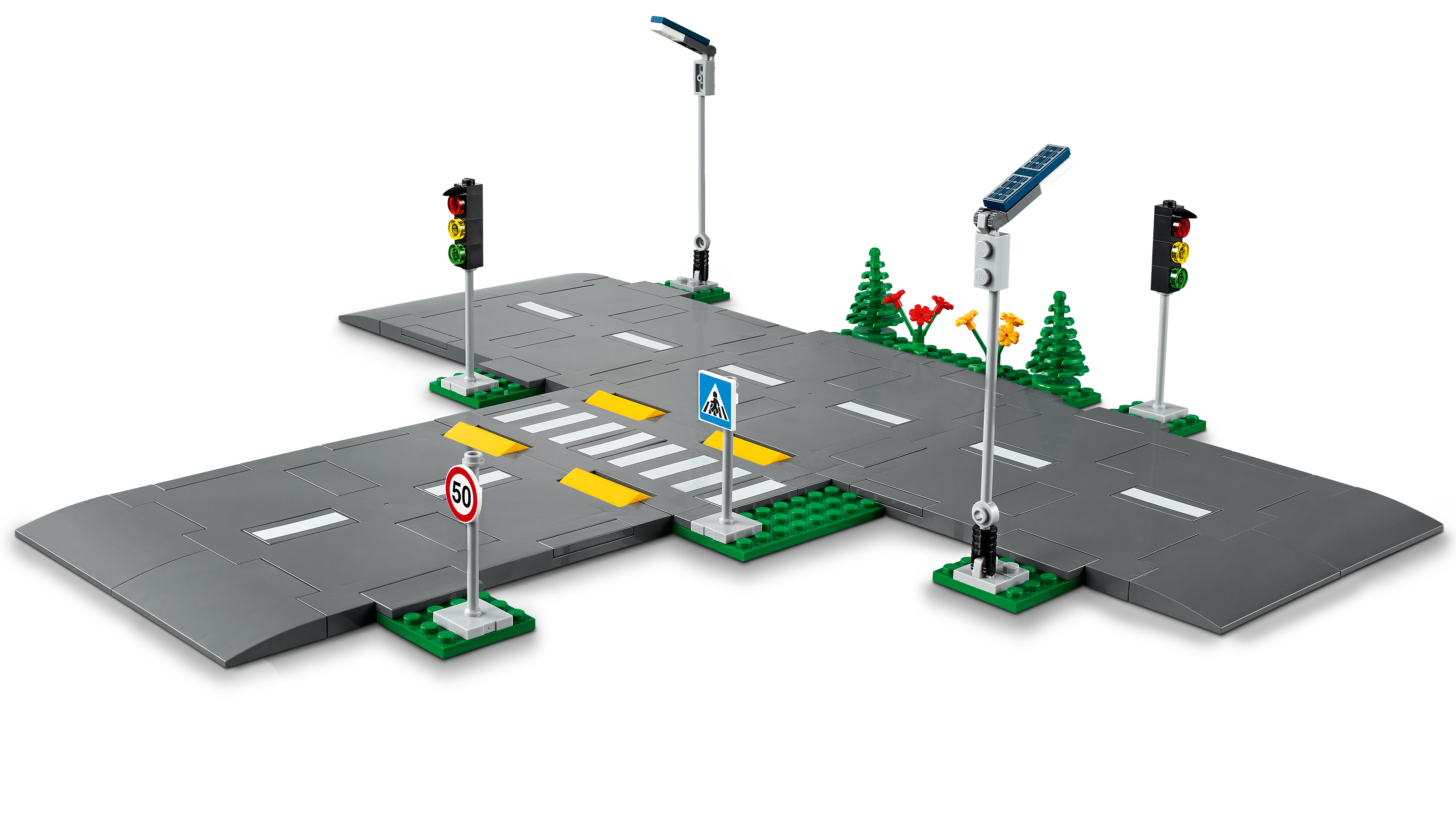 Straßenkreuzung mit Ampeln 60304