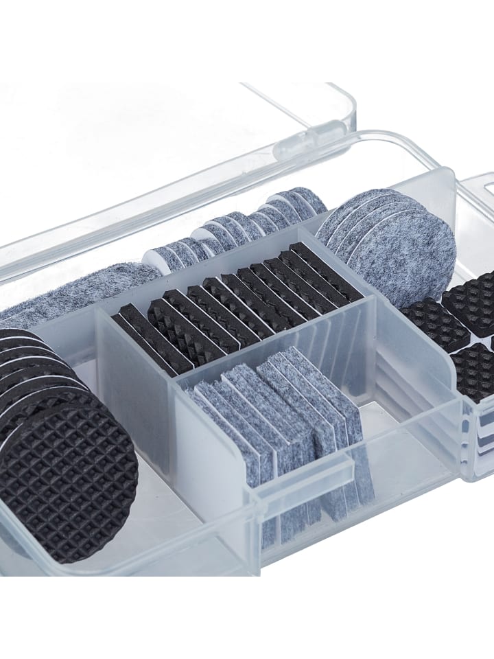 relaxdays 136 x Möbelgleiter in Grau/ Schwarz günstig kaufen onesize