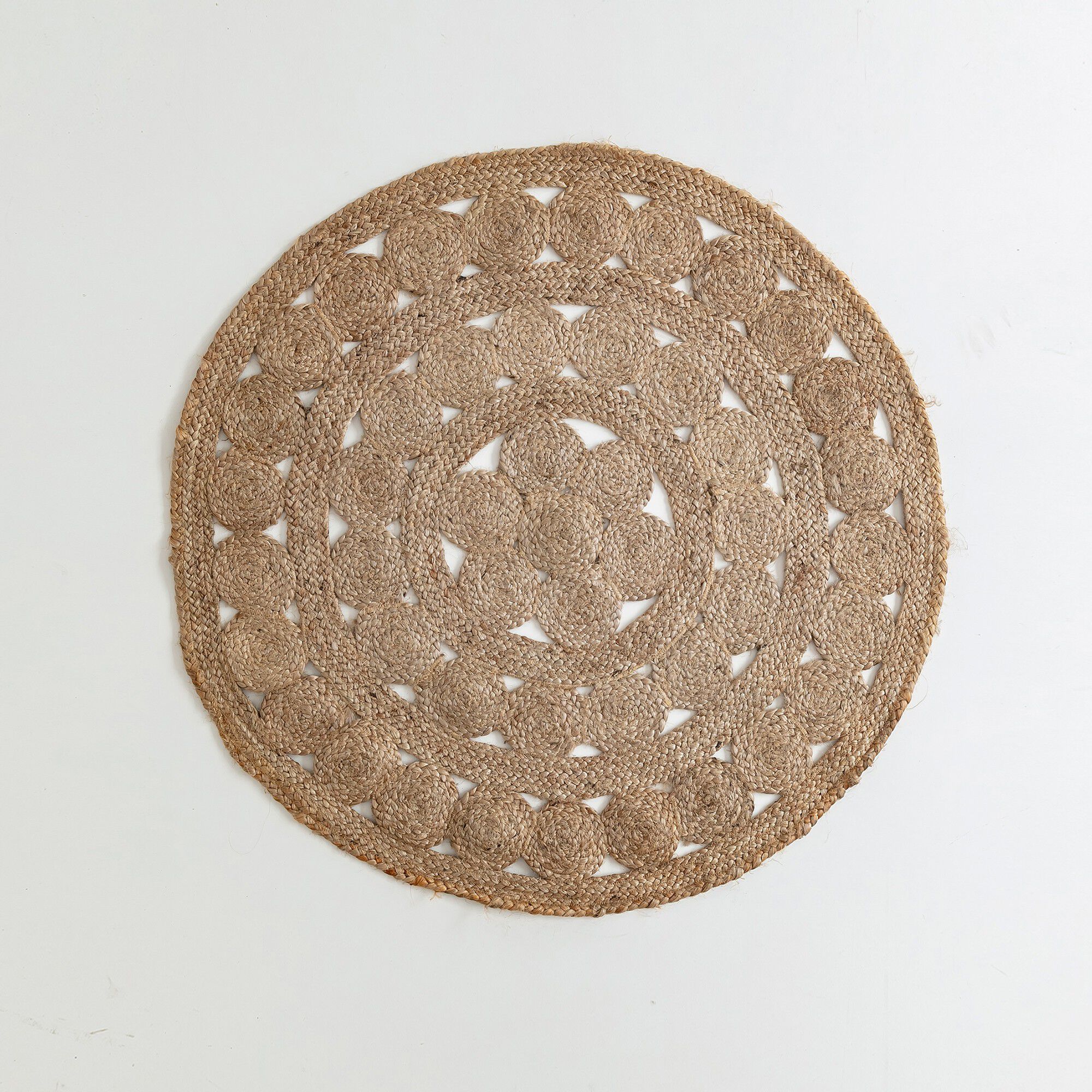 Tapis rond en jute