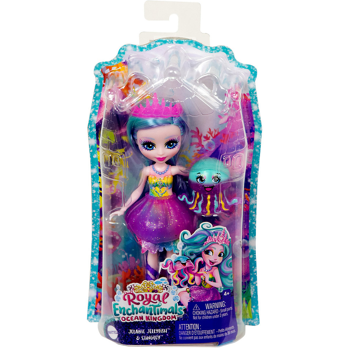 Royal Enchantimals Jelanie Jellyfish & Stingley Puppe