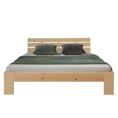 Homestyle4u Holzbett Doppelbett 120x200 Matratze Lattenrost Bettgestell