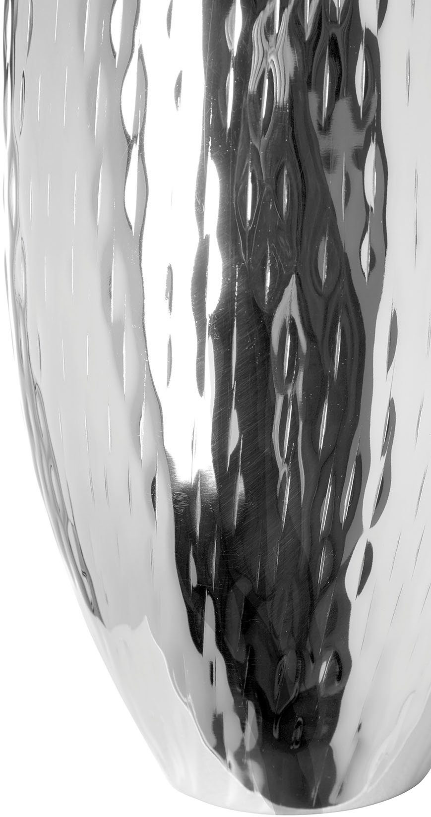 Fink Dekovase AFRICA, aus Eisen, Höhe ca. 28 cm (1 St), mit vertikal gehämmerter Oberfläche, Handarbeit