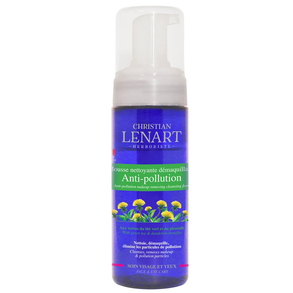 christian lénart Mousse nettoyante anti-pollution au Thévert et Pissenlit Mousse nettoyante