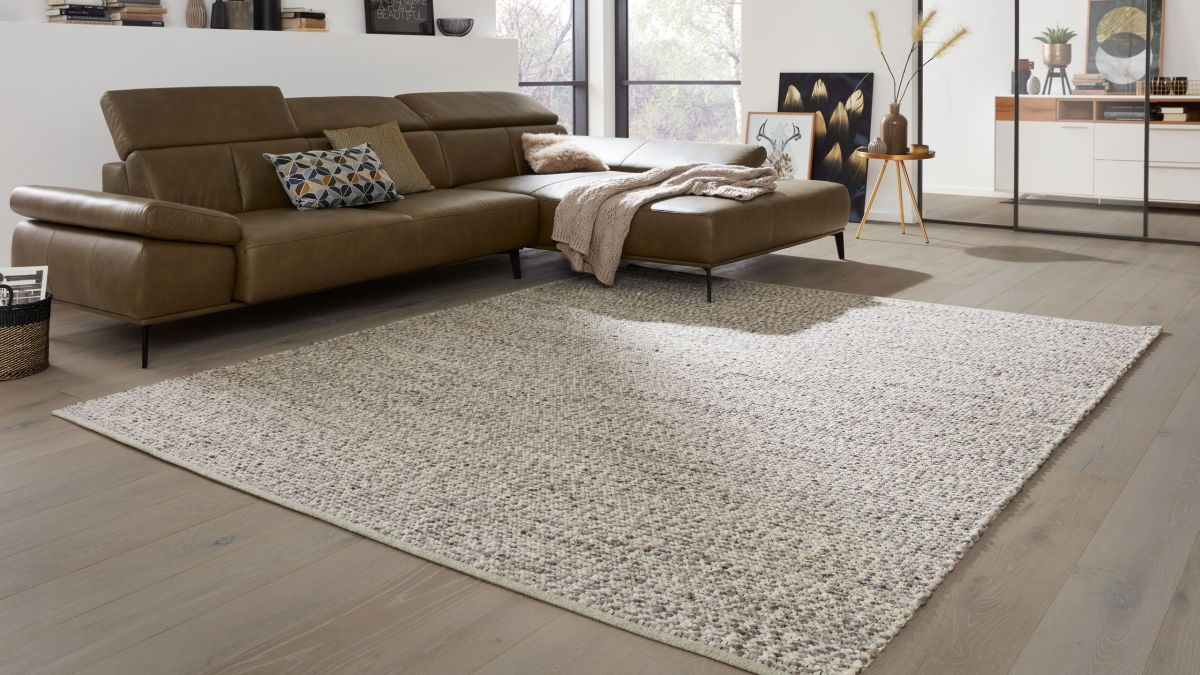 Interliving Handwebteppich 8001 Stone 65 x 130 cm
