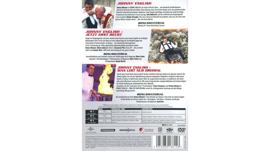 Johnny English 3-Movie Boxset  [3 DVDs]
