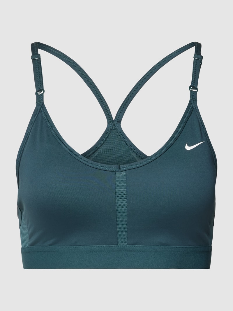 Bustier mit Label-Print in dunkelgrün
