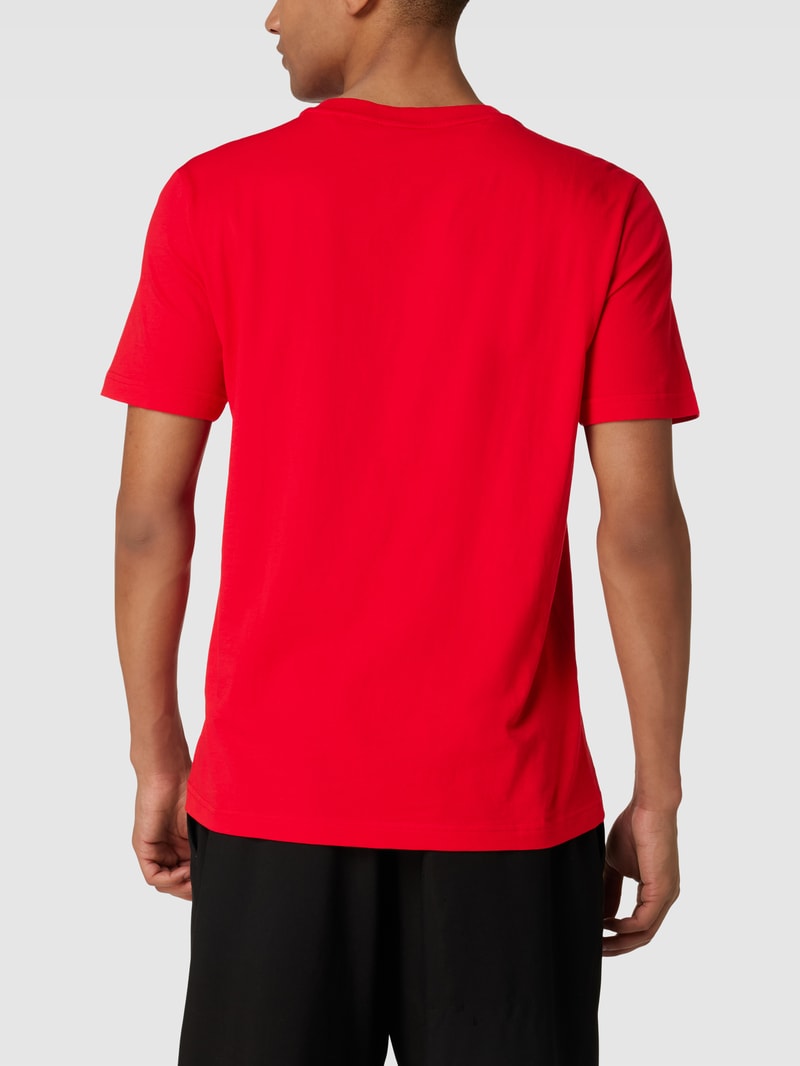 T-Shirt mit Zierperlenbesatz Modell 'Diamond' in kirschrot