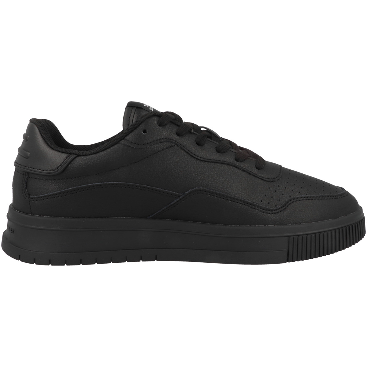 Tommy Hilfiger Supercup Leather Stripes Sneaker Low schwarz