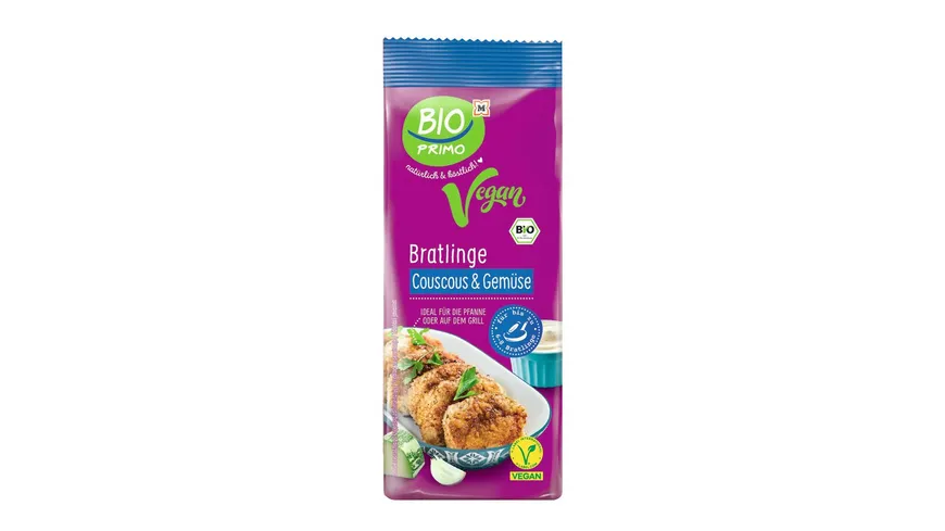 BIO PRIMO Bio Vegan Bratlinge Cousscous & Gemüse 200 g