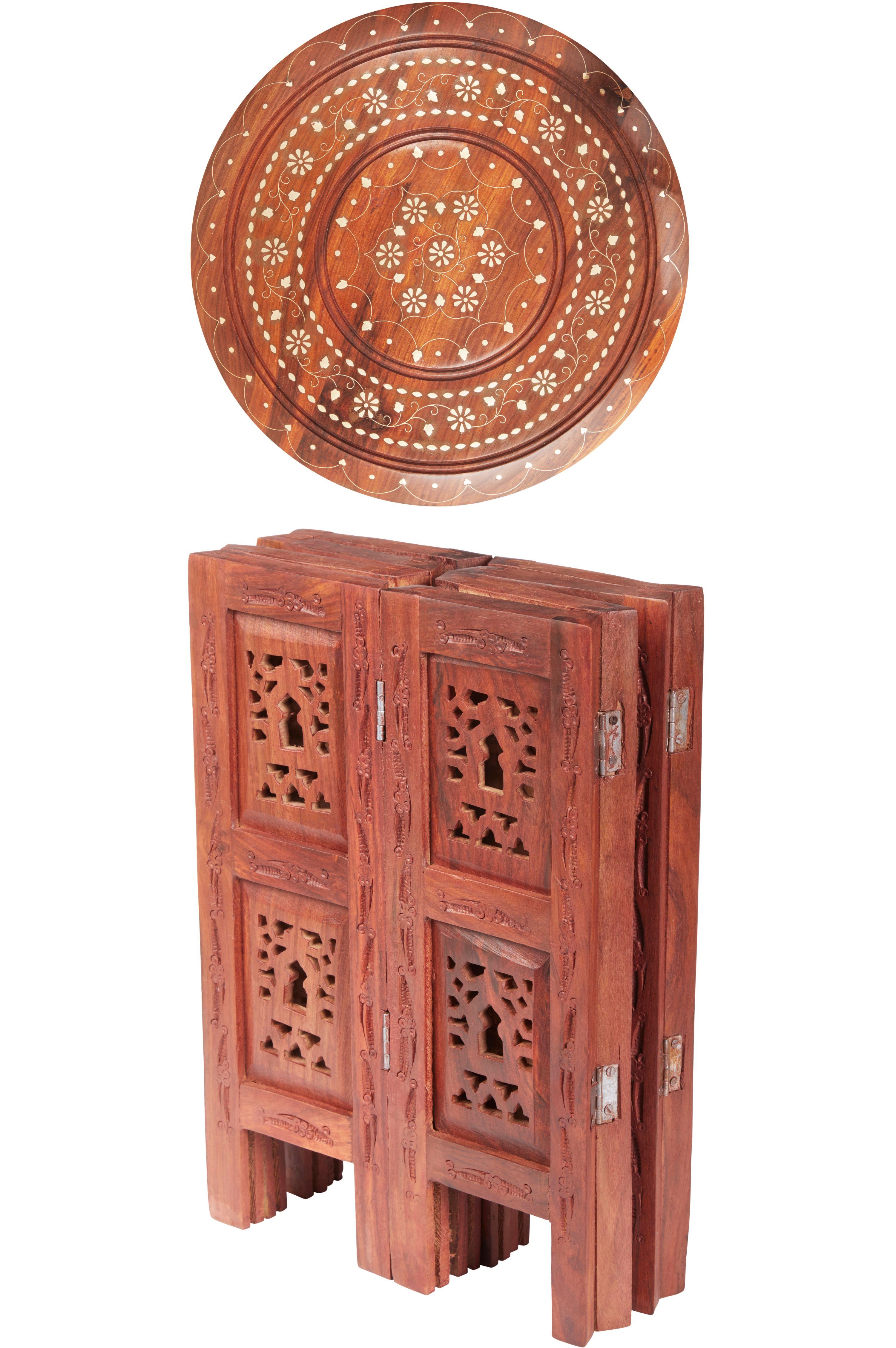 Marrakesch Orient & Mediterran Interior Beistelltisch Marokkanischer Beistelltisch Caglanur, Couchtisch, Klapptisch, Handarbeit