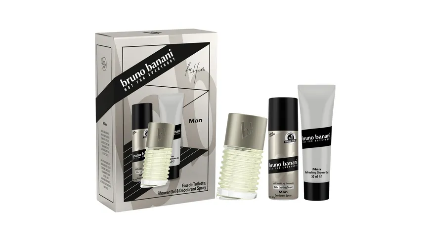 bruno banani Man Eau de Toilette + Duschgel + Deo Body Spray Geschenkpackung