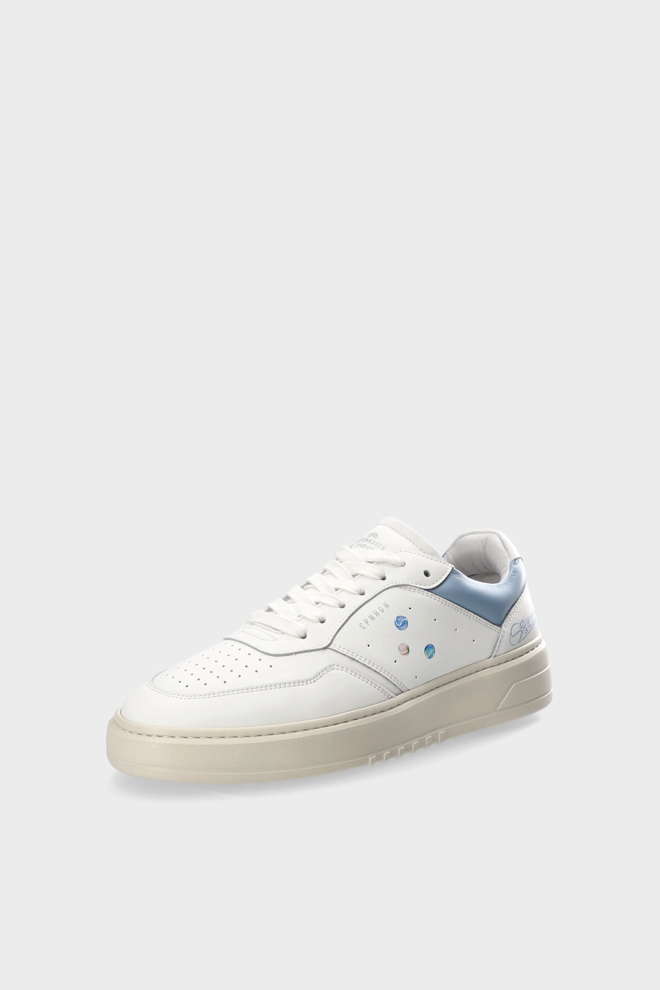 CPH MELBOURNE M - leather - white/light blue