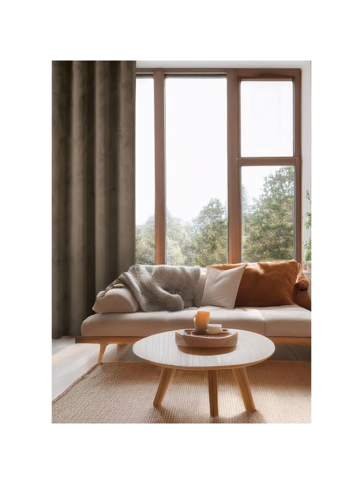 Tom Tailor TT Ösenvorhang VelvetSignature 140 x 250 cm in Braun günstig kaufen 140 x 250 cm