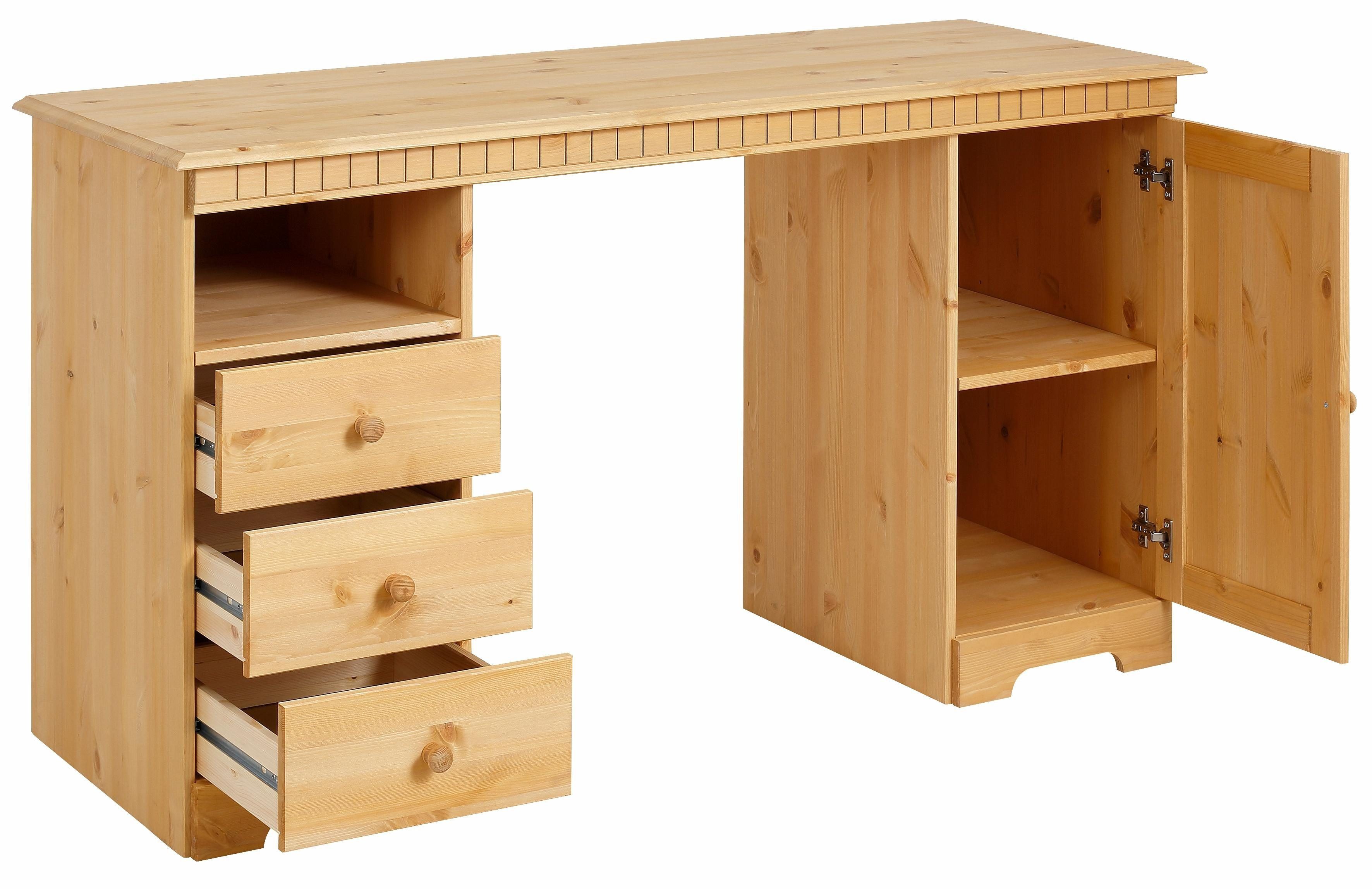 Home affaire Schreibtisch Lisa, aus Massivholz, in verschiedenen Farbvarianten, Breite 140 cm