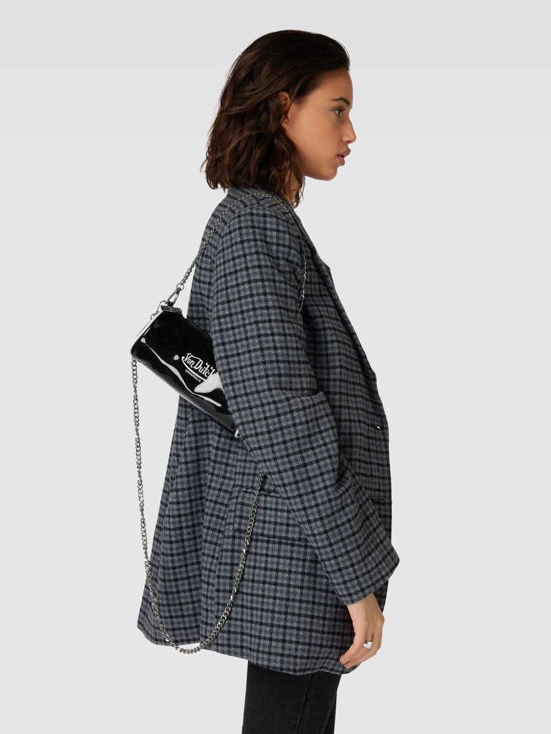 Handtasche mit Label-Print Modell 'LESLY' in schwarz