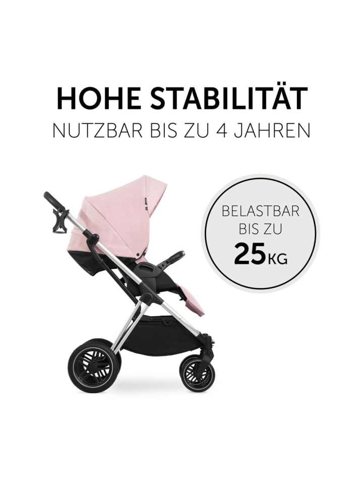 Hauck 3in1 Kinderwagen-Set Vision X Trio Set Silver in rosa günstig kaufen onesize