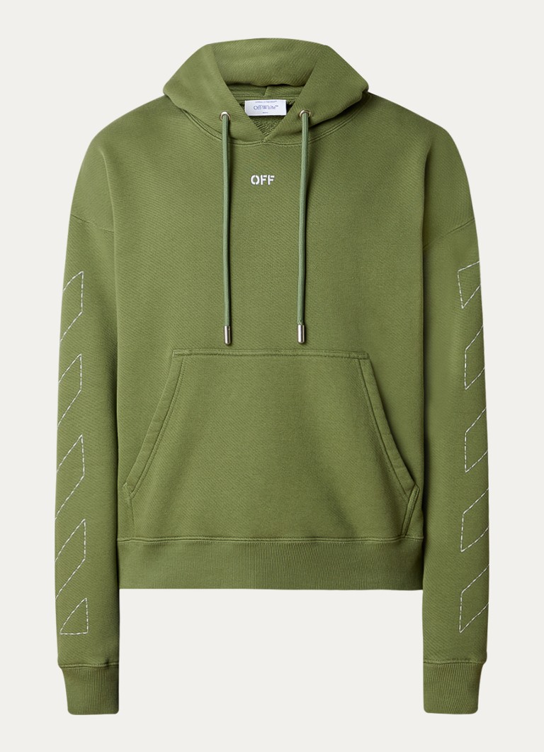 Felpa con cappuccio Off-White Stitch Arr Skate con ricamo