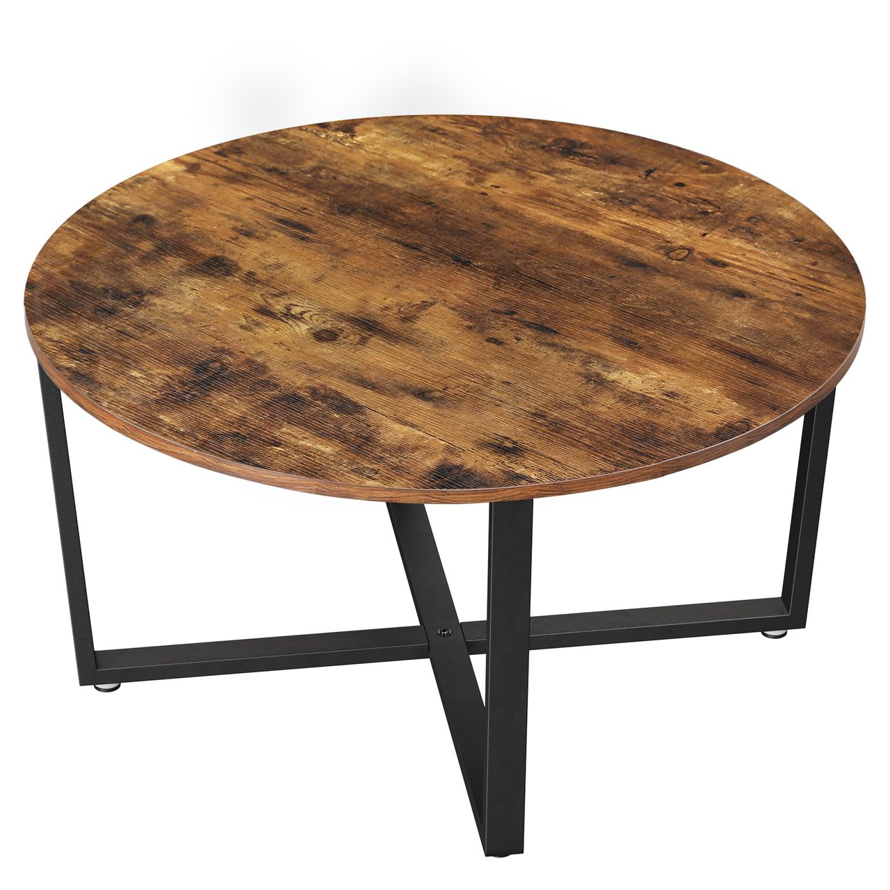 Vasagle Couchtisch, Industrie-Design, vintagebraun-schwarz