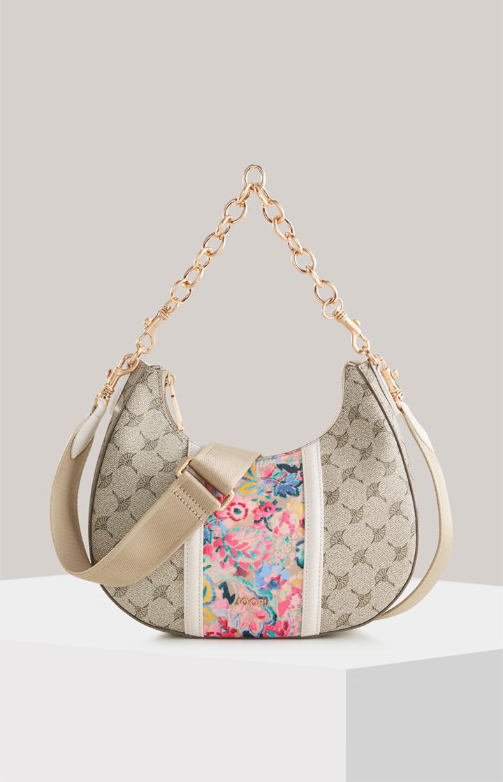 Schultertasche Mazzolino Misto Annina in Beige/Pink gemustert